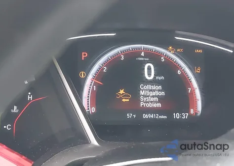 2019 Honda Civic Sport z USA, uszkodzony, nr VIN 19XFC2F81KE212703